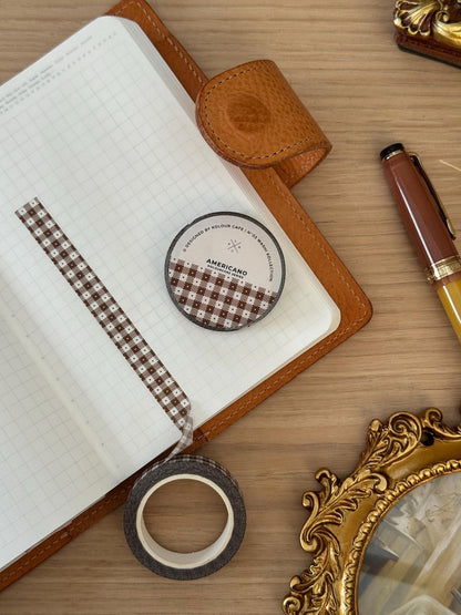 Grid 10mm Washi Tape Slim | Americano