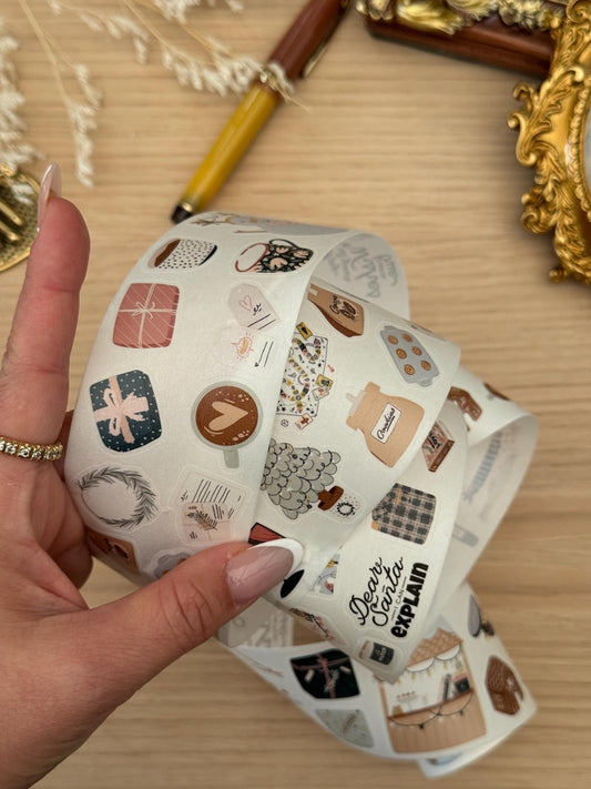 Cozy Christmas 50mm kiss-cut Washi Tape | Issue 015
