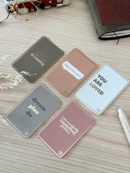 Inspirational Journaling Stickers | Foiled Planner Cards