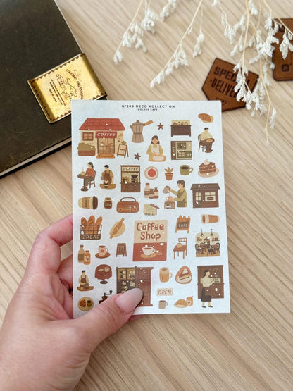 Coffee Tea Tiny People Stickers | DK209 210