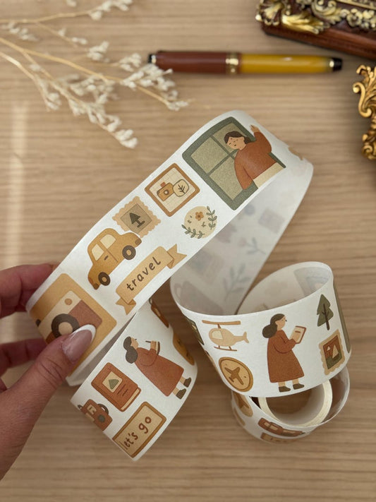 Travel Sketched 50mm Kisscut Washi Tape | Issue 012