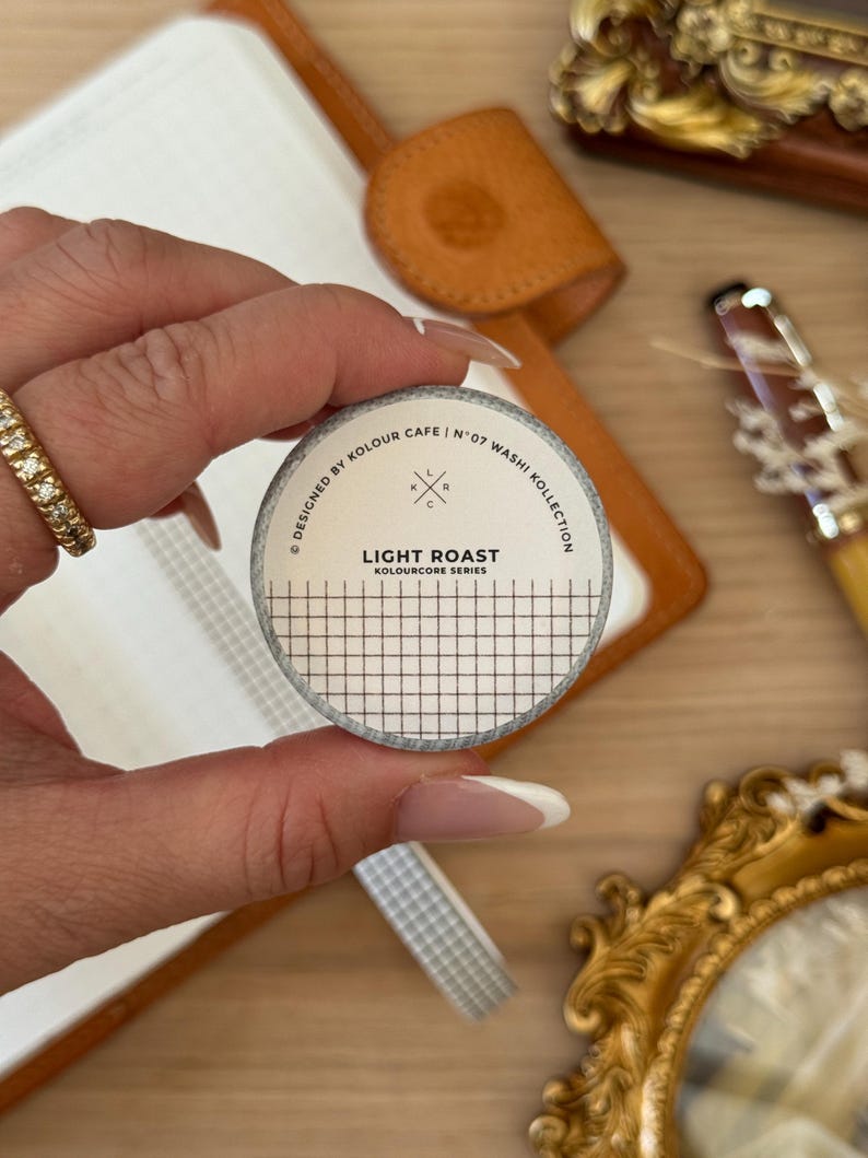 Grid 10mm Washi Tape | Light Roast
