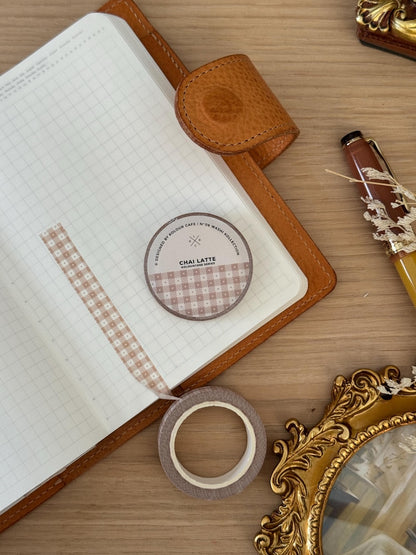 Grid 10mm Washi Tape | Chai Latte