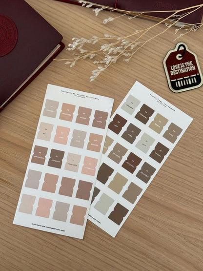 Neutral Planner Tab Stickers