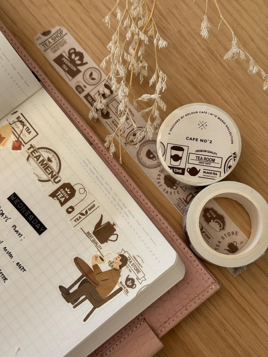 Tea Cafe Washi Tape 20mm | Cafe No. 2