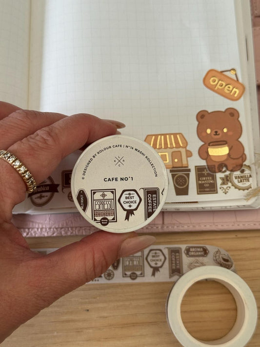 Coffee Cafe 20mm Washi Tape | Cafe No. 1