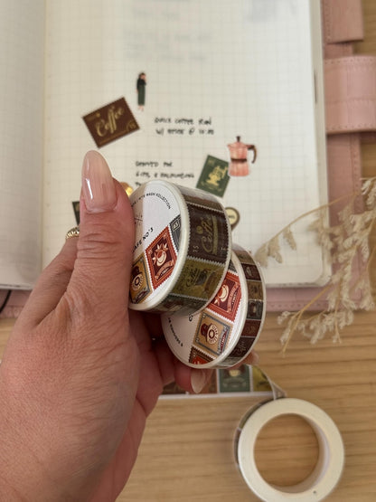 Coffee Stamps 20mm Washi Tape | Cafe No. 3