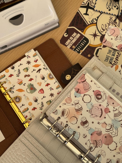 Pencil Dashboard Tab Divider | Coffee Tea Stains