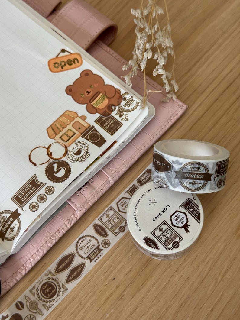 Coffee Cafe 20mm Washi Tape | Cafe No. 1