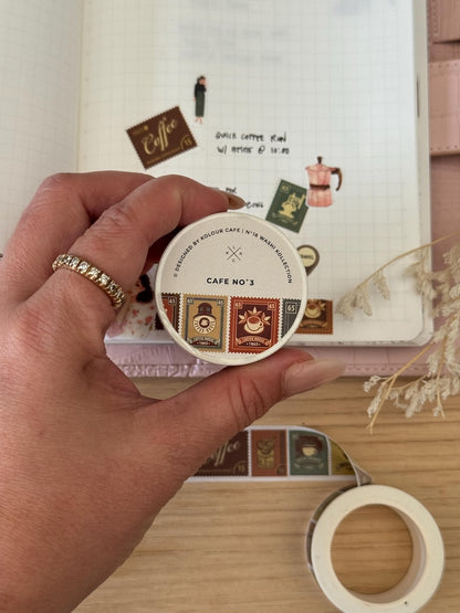 Coffee Stamps 20mm Washi Tape | Cafe No. 3