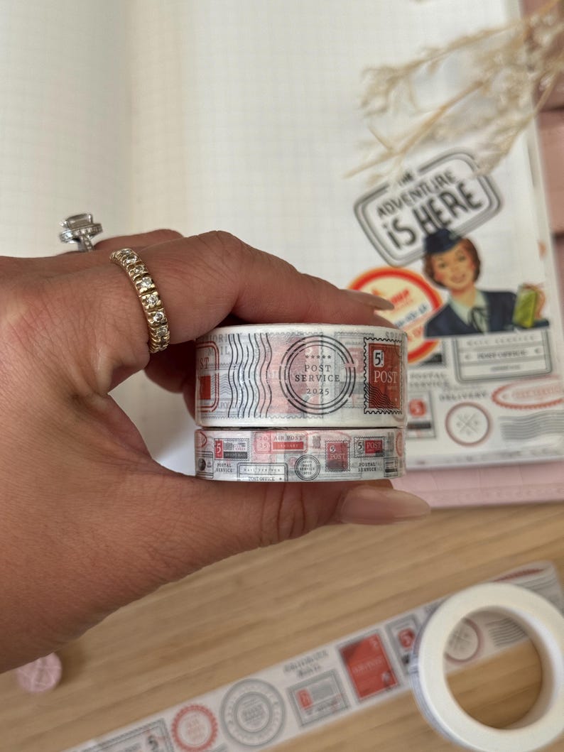 AirMail Stamps 20mm Washi Tape | Postmarks 3
