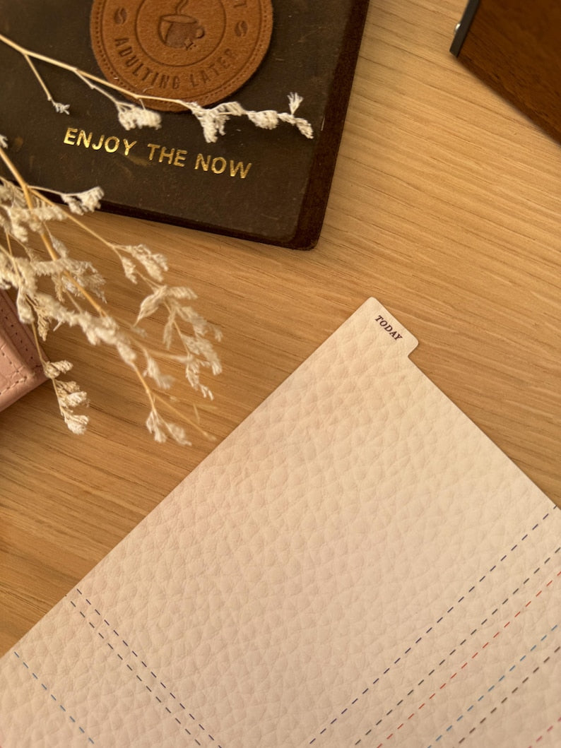 Pencil Dashboard Tab Divider | Coffee Tea Stains