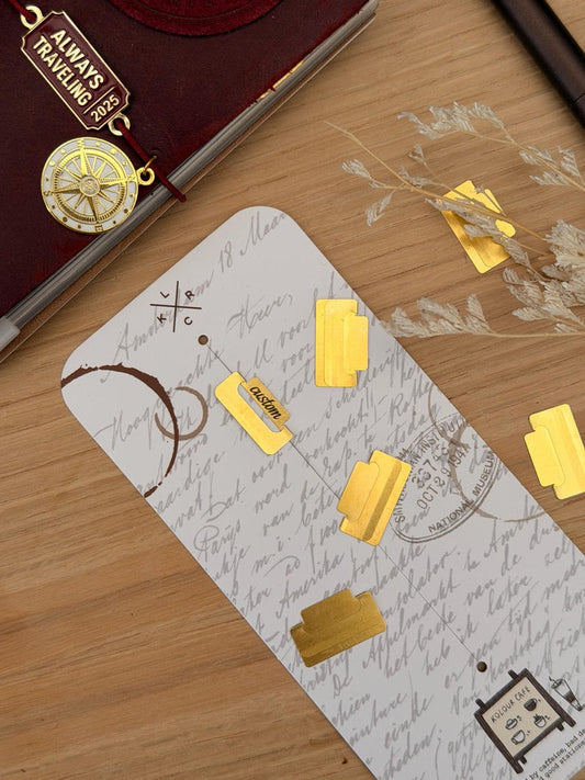 CUSTOM Brass Page Tabs Set