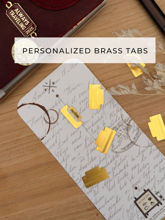 CUSTOM Brass Page Tabs Set