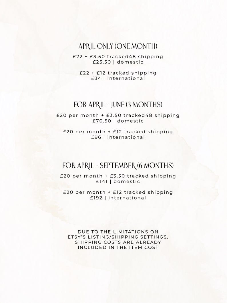 Monthly Planner Subscription Kit
