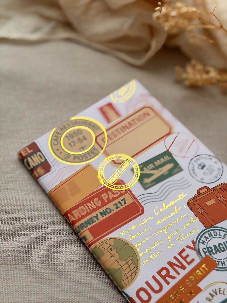 Foiled Blank Insert for Traveler's Notebook | All Aboard