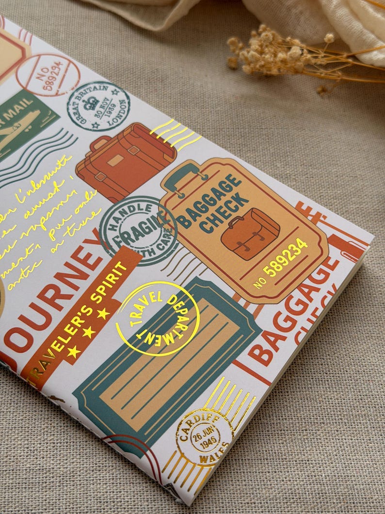 Foiled Blank Insert for Traveler's Notebook | All Aboard
