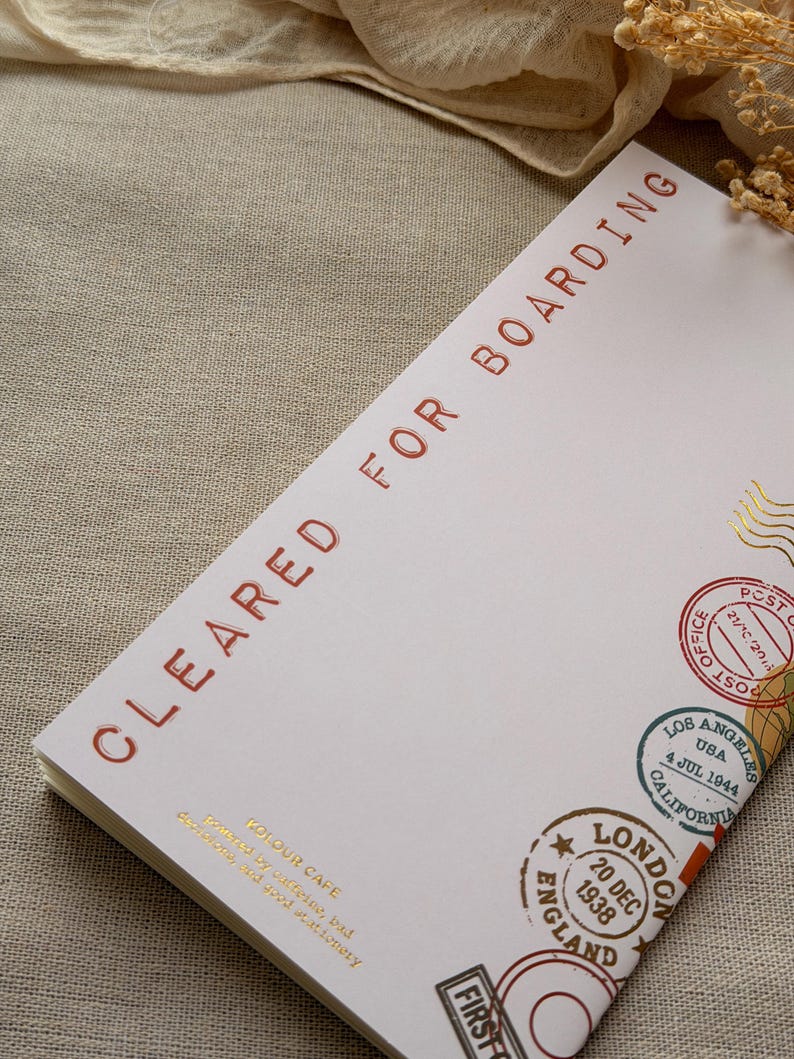 Foiled Blank Insert for Traveler's Notebook | All Aboard