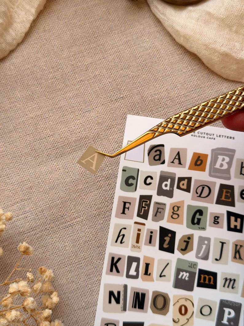 Junk Journal Letters Stickers