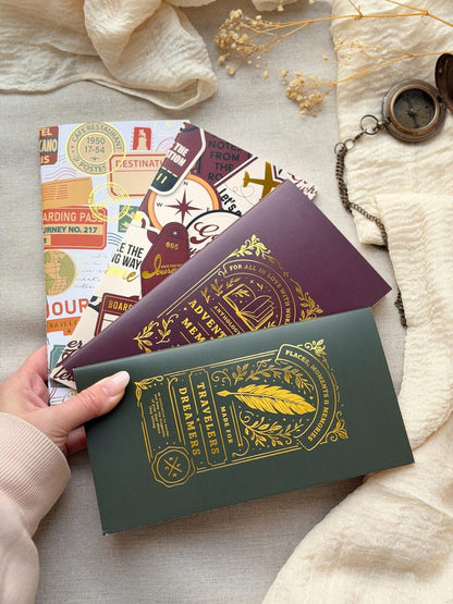 Foiled Blank Insert for Traveler's Notebook | All Aboard
