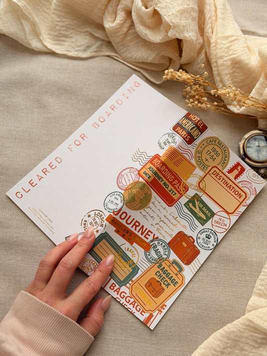 Foiled Blank Insert for Traveler's Notebook | All Aboard