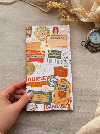 Foiled Blank Insert for Traveler's Notebook | All Aboard