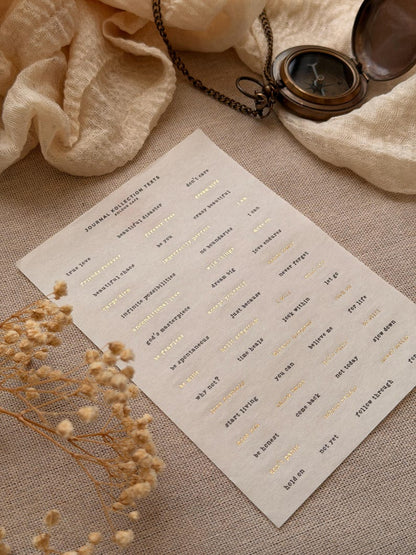 FOILED Journal Quotes Stickers