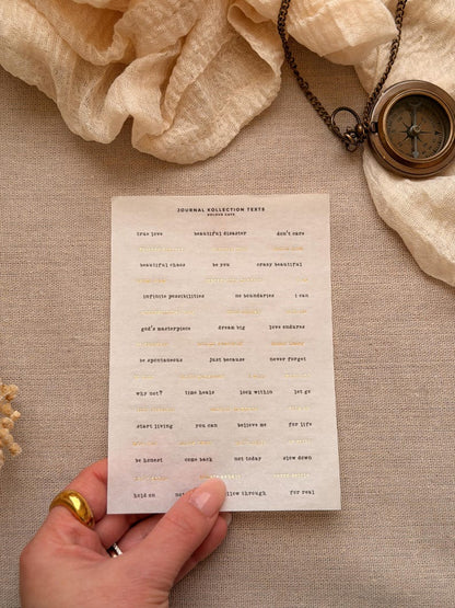FOILED Journal Quotes Stickers