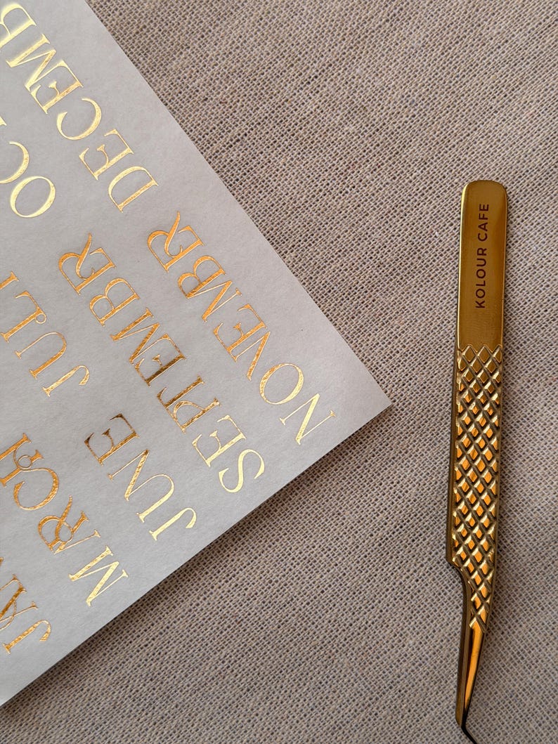 FOILED Monthly Stickers | Large Text