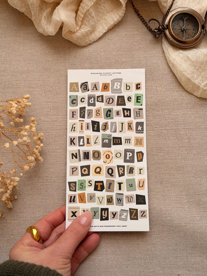 Junk Journal Letters Stickers
