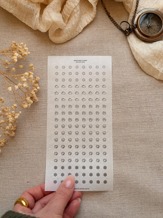 Weather Micro Icons | WASHI Sticker Sheet