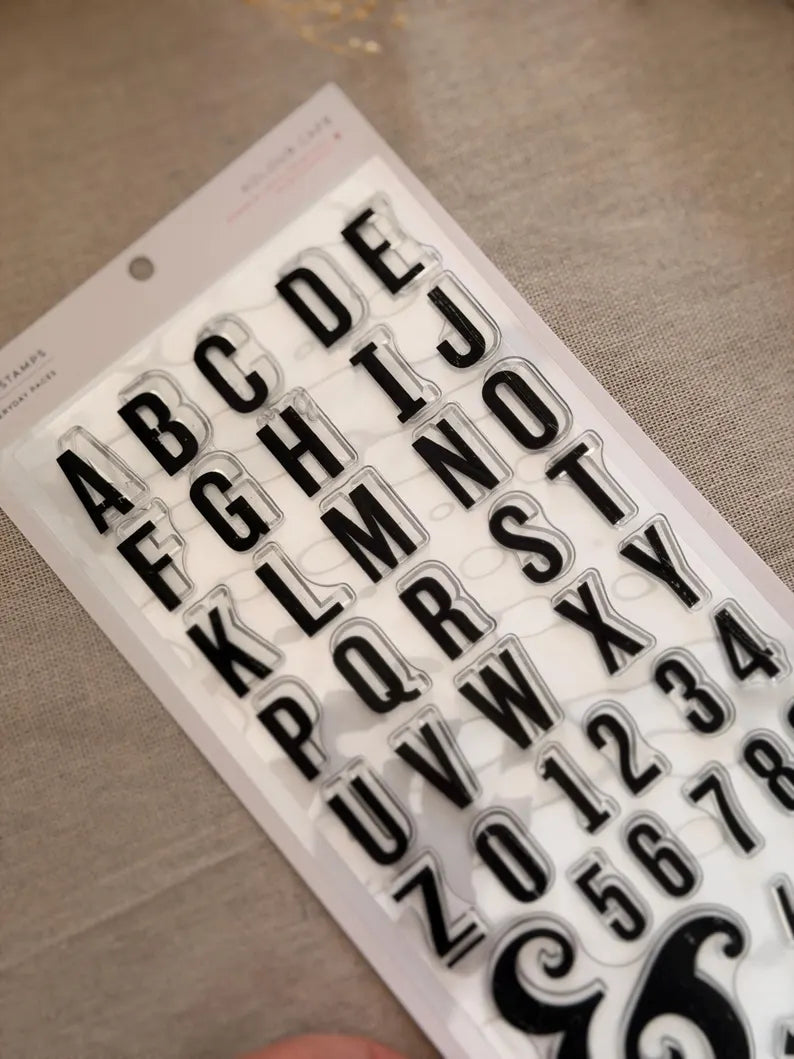 Large Letters & Numbers | Clear Jelly Stamps
