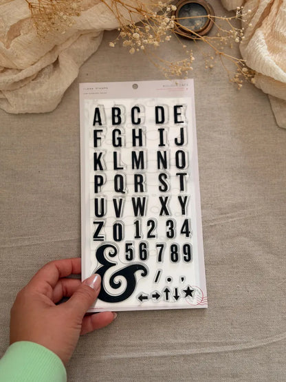 Large Letters & Numbers | Clear Jelly Stamps