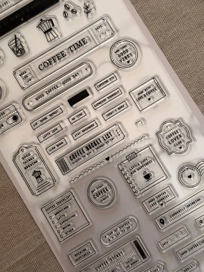 Coffee Themed | Clear Jelly Stamps