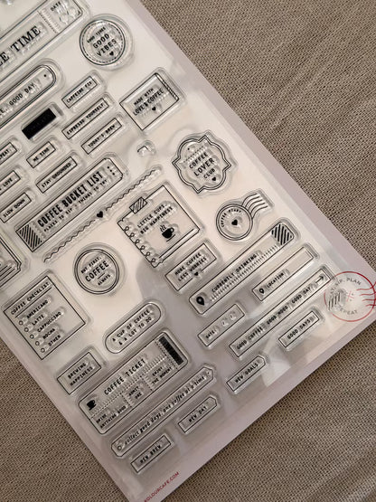 Coffee Themed | Clear Jelly Stamps