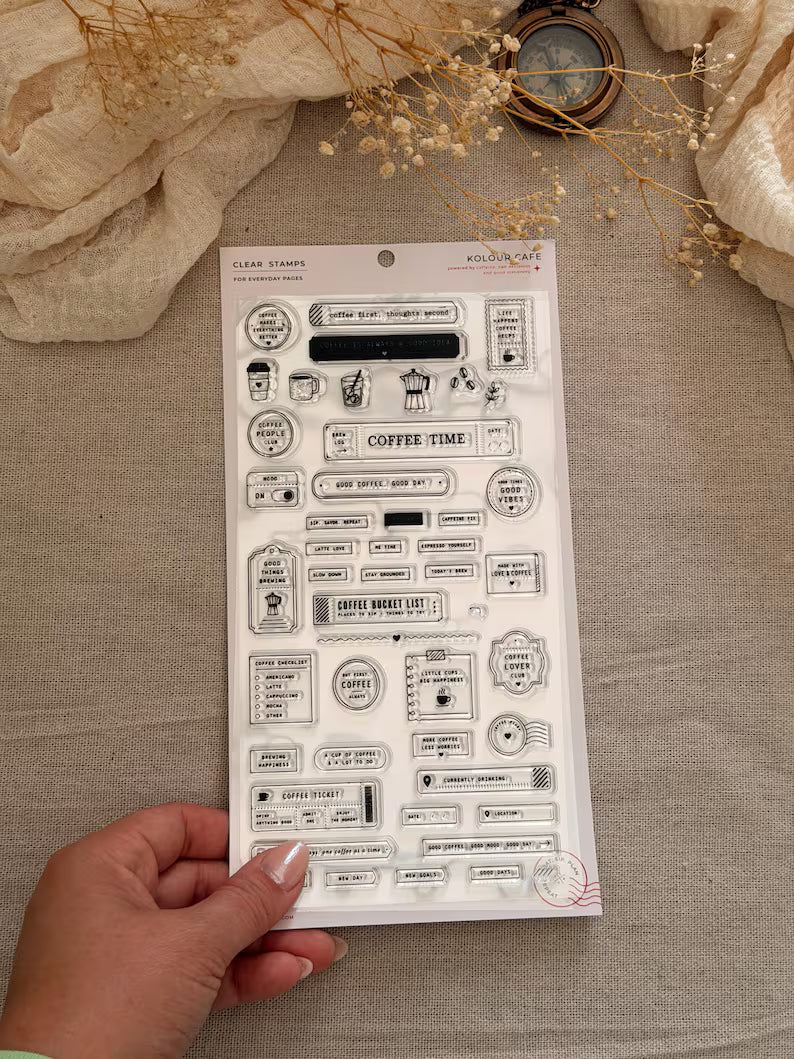 Coffee Themed | Clear Jelly Stamps