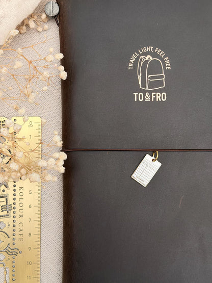 Vintage Library Card Planner Charm