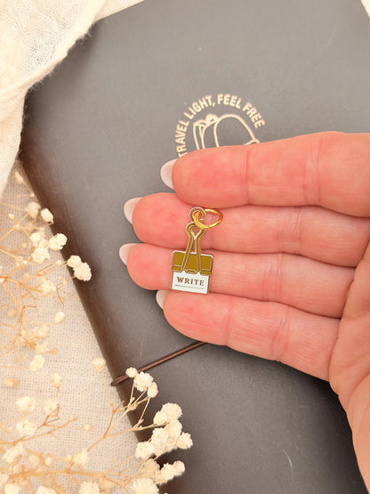 Mini Bulldog Paperclip Planner Charm