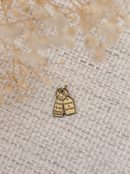 Autumn Scarf | Brass Planner Charm
