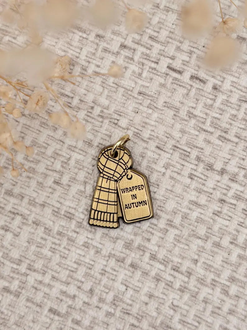 Autumn Scarf | Brass Planner Charm