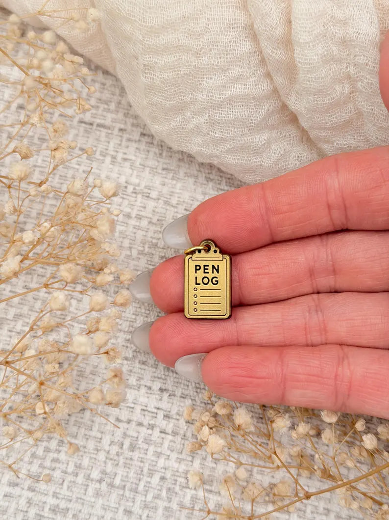 Pen Log | Brass Planner Charm