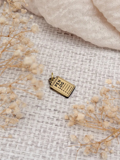 Pen Log | Brass Planner Charm