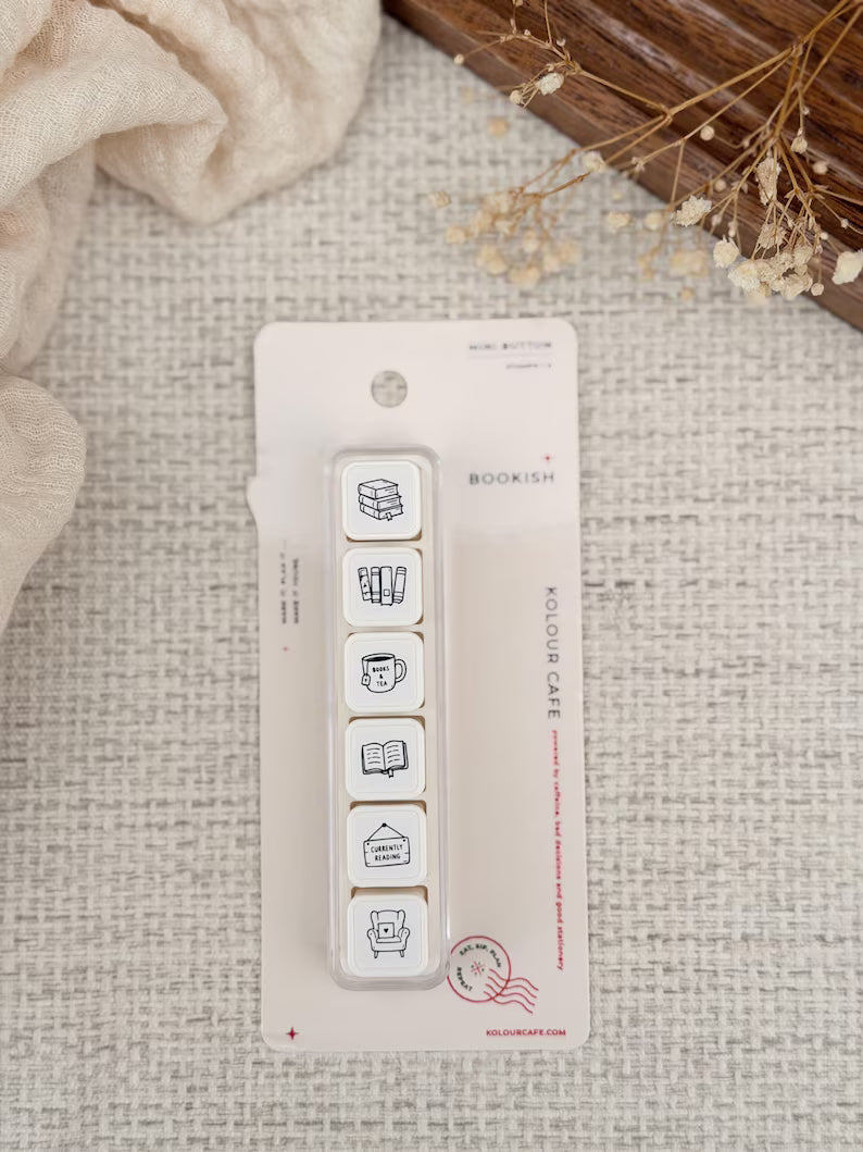 Bookish Themed | Mini Button Stamps