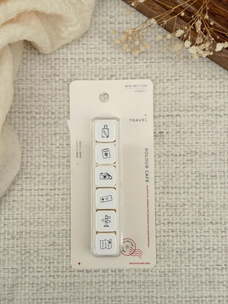 Travel & Holiday | Mini Button Stamps
