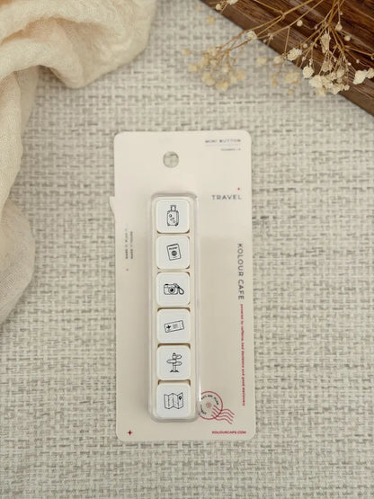 Travel & Holiday | Mini Button Stamps