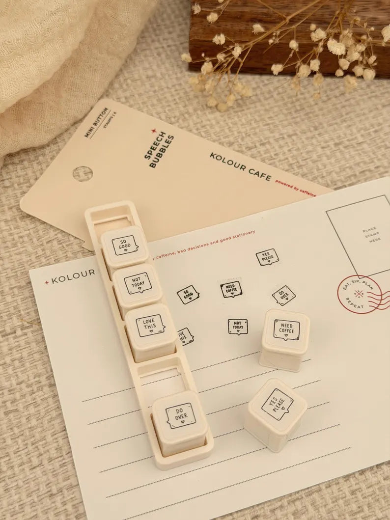 Speech Bubbles | Mini Button Stamps