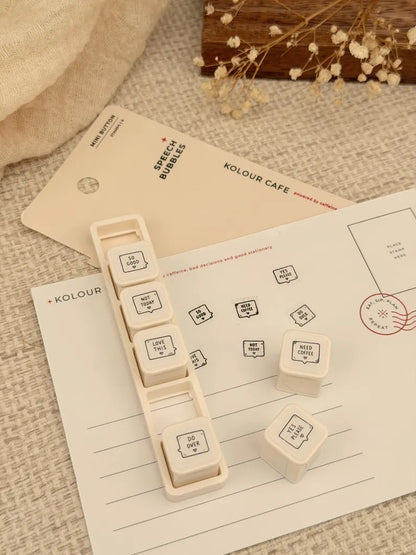 Speech Bubbles | Mini Button Stamps