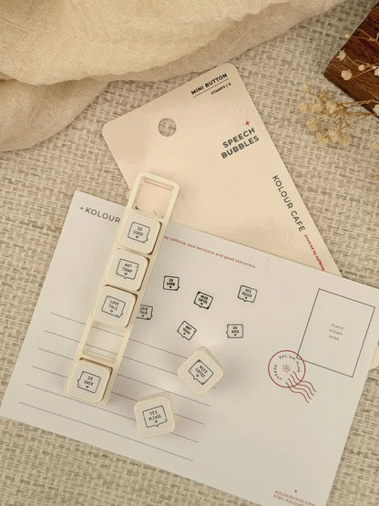 Speech Bubbles | Mini Button Stamps