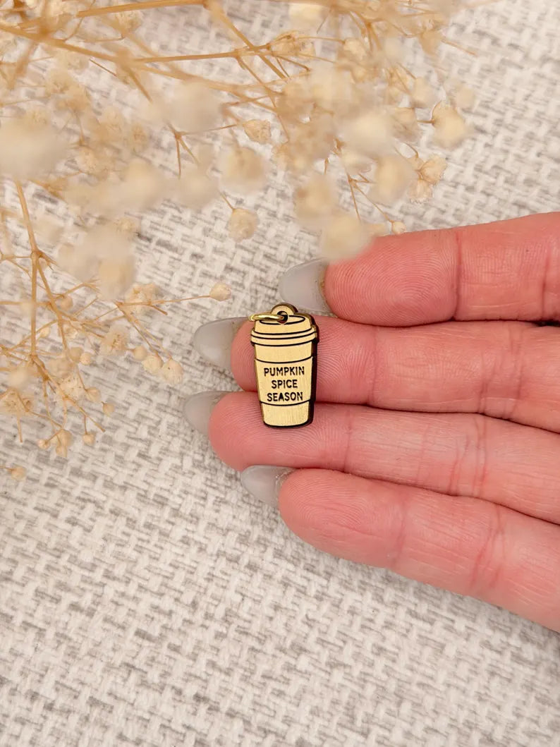 Pumpkin Spice Latte | Brass Planner Charm
