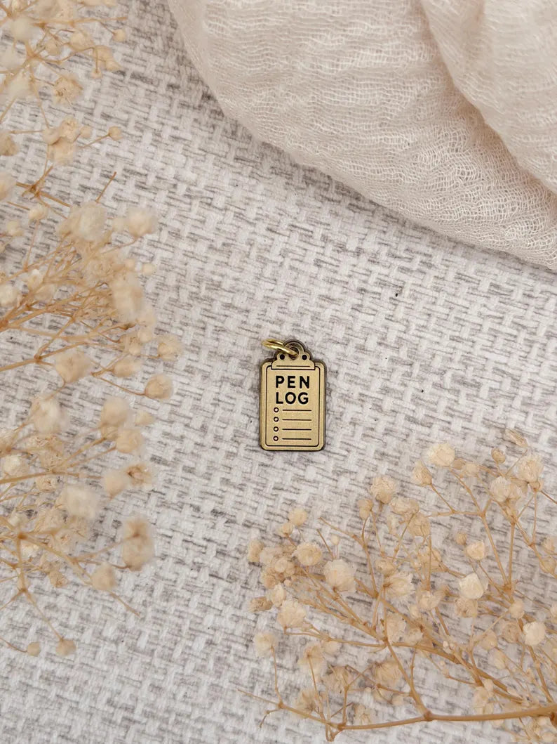 Pen Log | Brass Planner Charm
